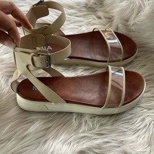 MIA ladies cream colored sandals